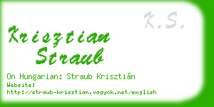 krisztian straub business card